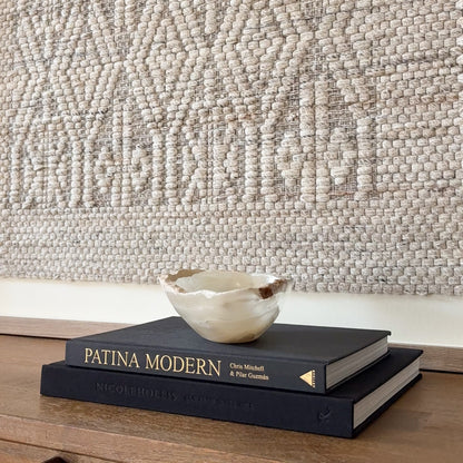 Small Hand Carved Grey Onyx Bowl