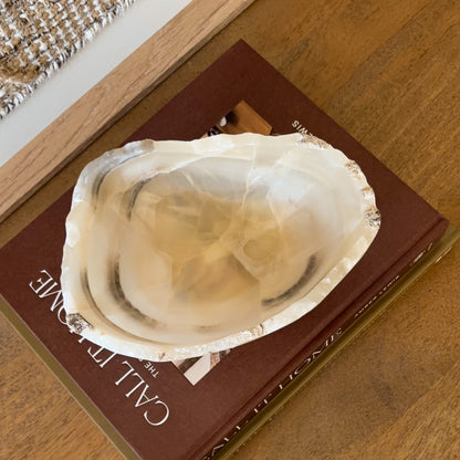 Luxury small hand-carved grey onyx bowl with elegant natural veining