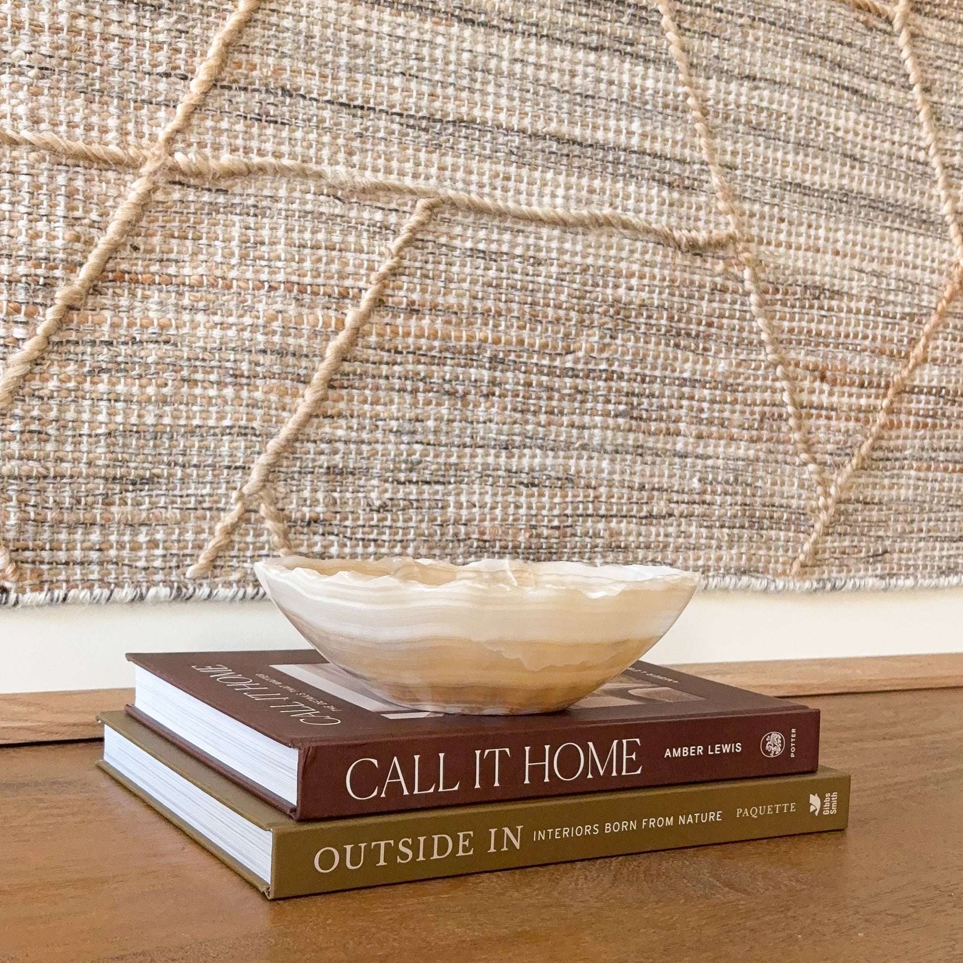 Luxury small hand-carved grey onyx bowl with elegant natural veining