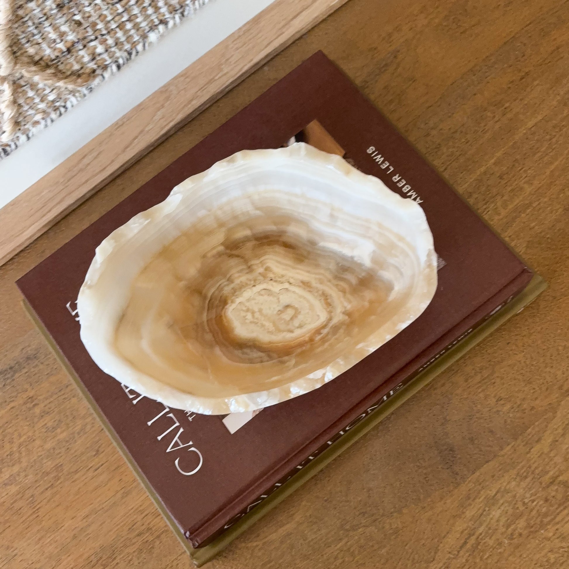 Polished grey onyx bowl, small artisan stone accent piece for modern decor