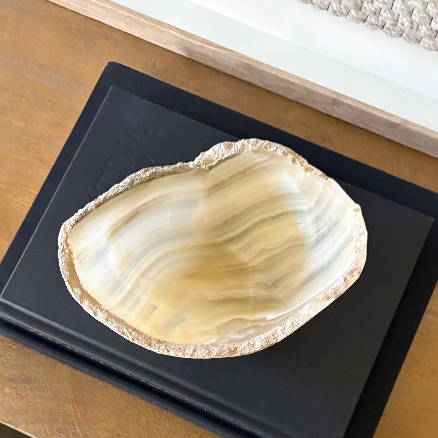 Grey onyx stone bowl small size, handcrafted decorative bowl with smooth polished surface