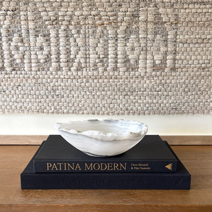 Elegant small grey onyx bowl for modern home decor styling