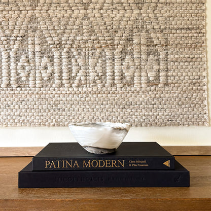 Natural grey onyx stone bowl small handmade carved decorative piece