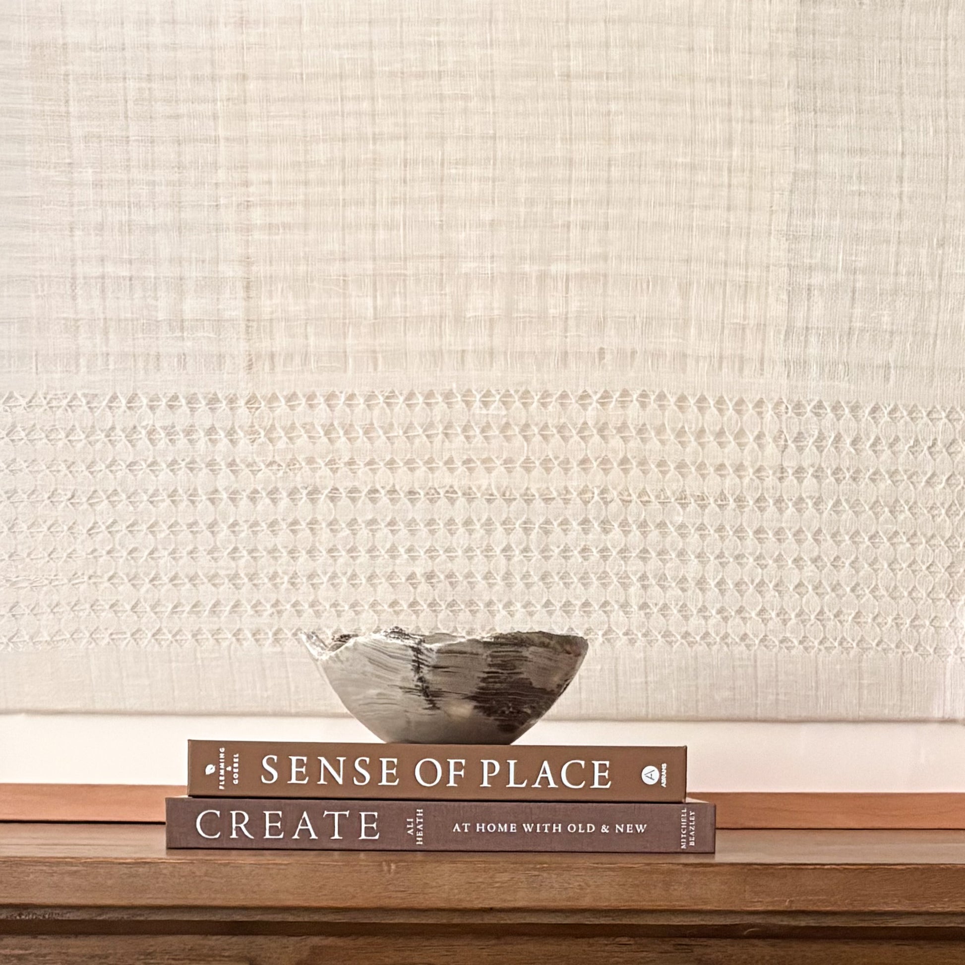 Natural grey onyx bowl with distinctive veining, hand carved for timeless home styling.