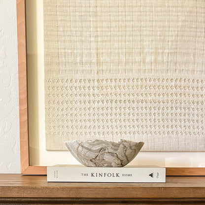 Hand-carved grey onyx bowl crafted from natural stone for luxury home décor.