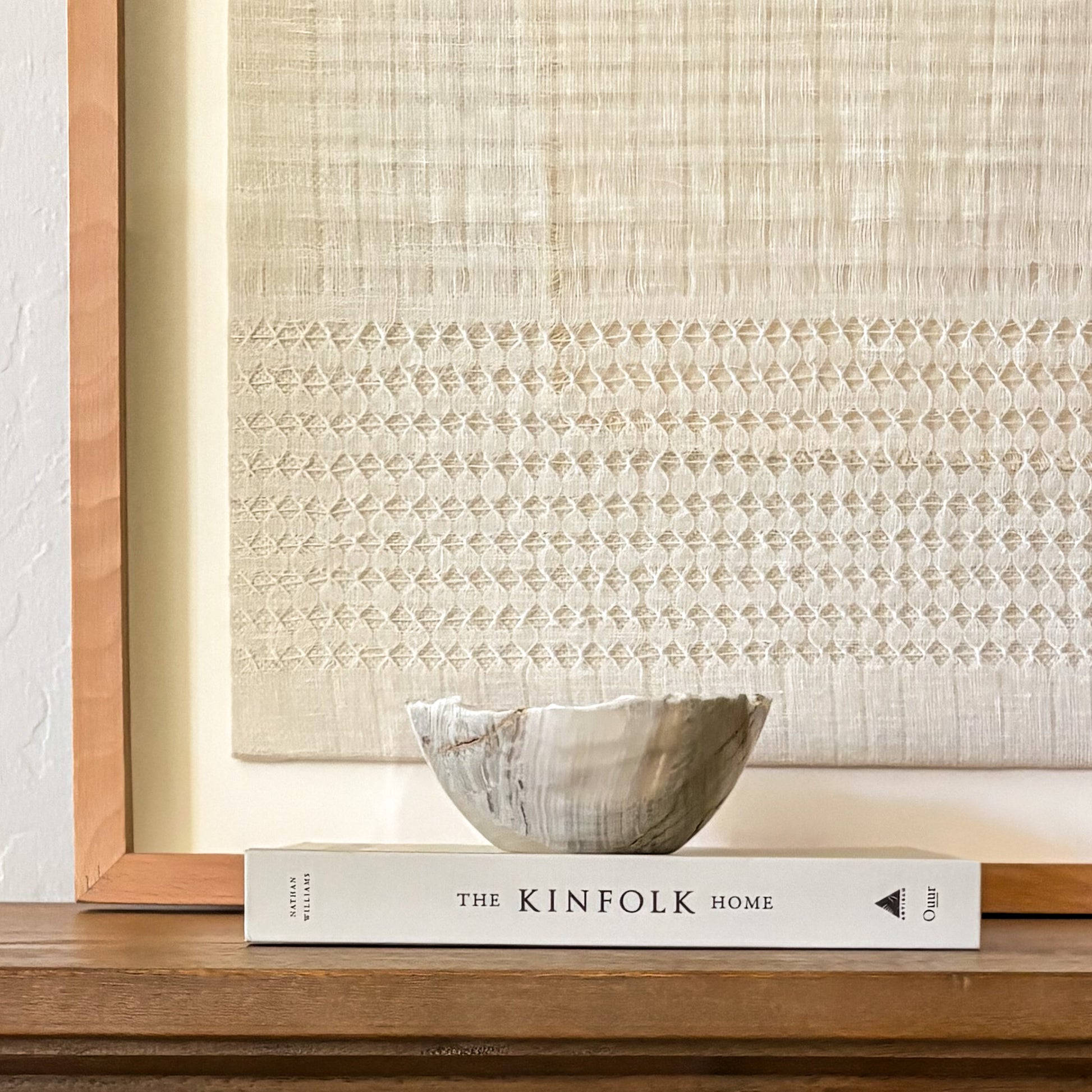 Artisan-crafted grey onyx decorative bowl made from genuine natural stone.