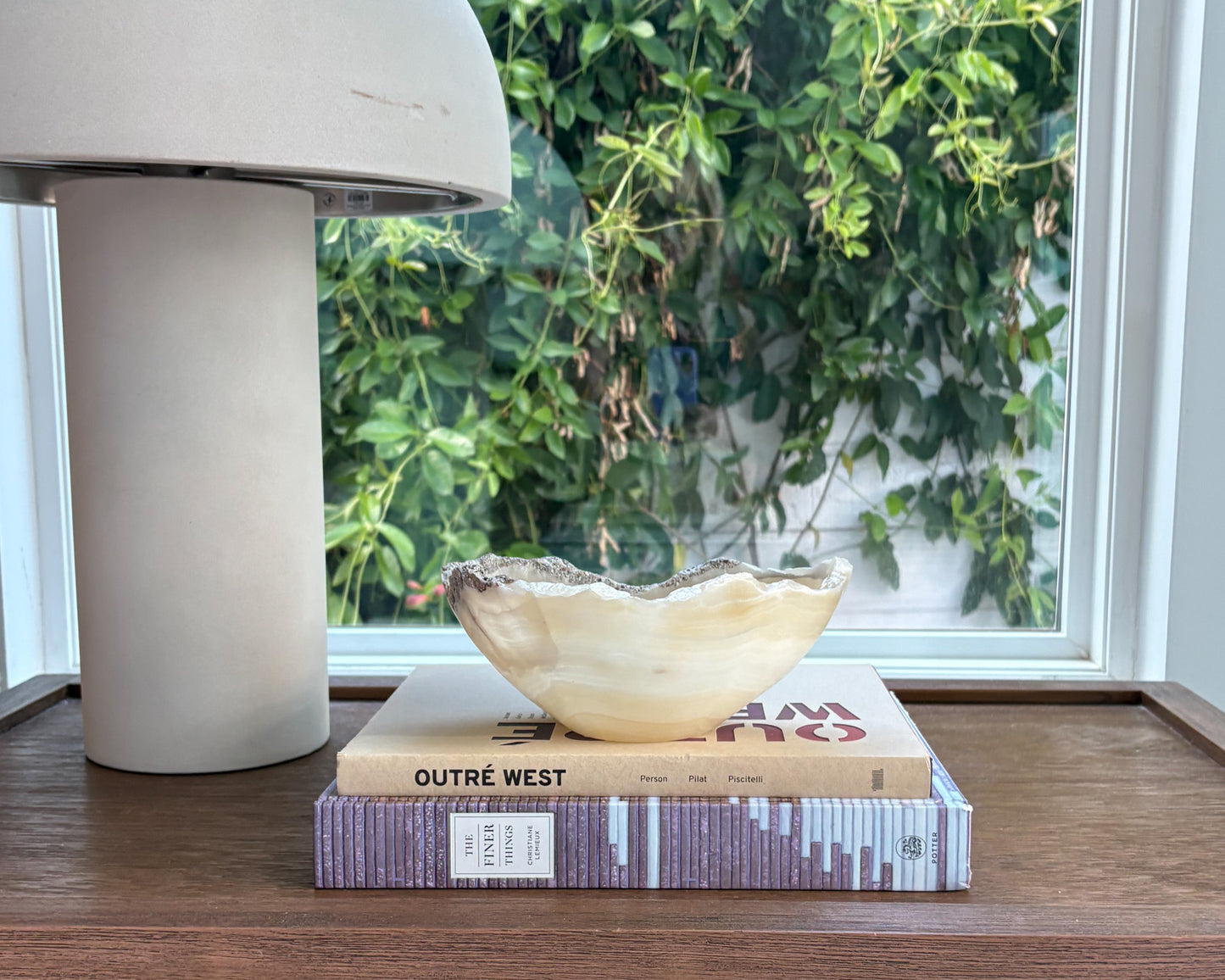 Handcrafted grey onyx bowl for luxury home decor