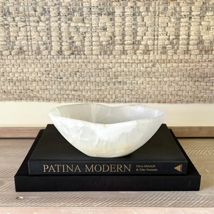 white stone coffee table bowl