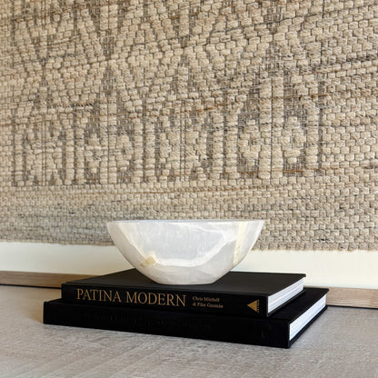 Luxury natural stone onyx bowl with subtle veining