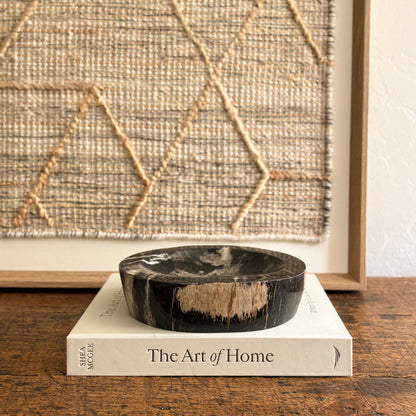 decorative petrified wood dish