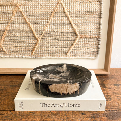 petrified wood accent bowl