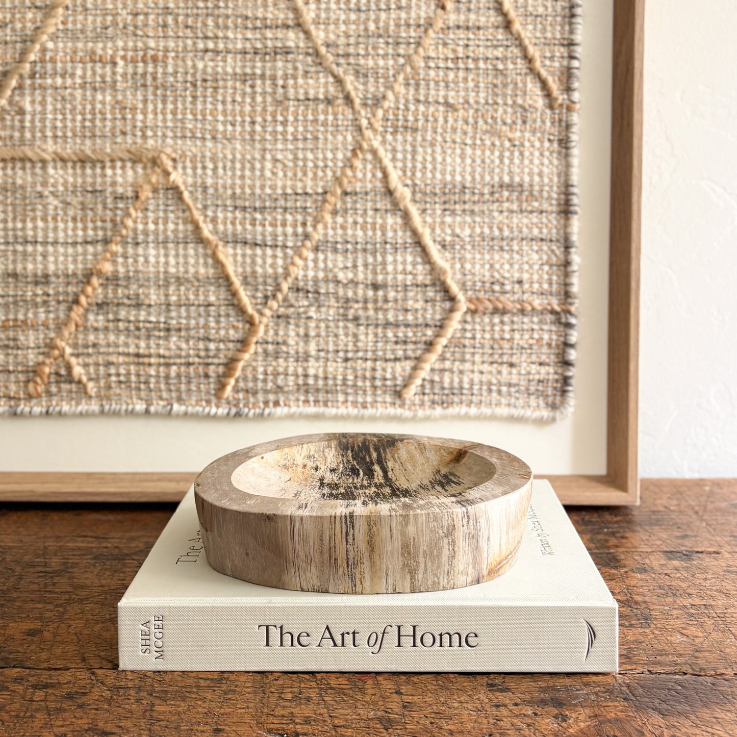 petrified wood coffee table bowl