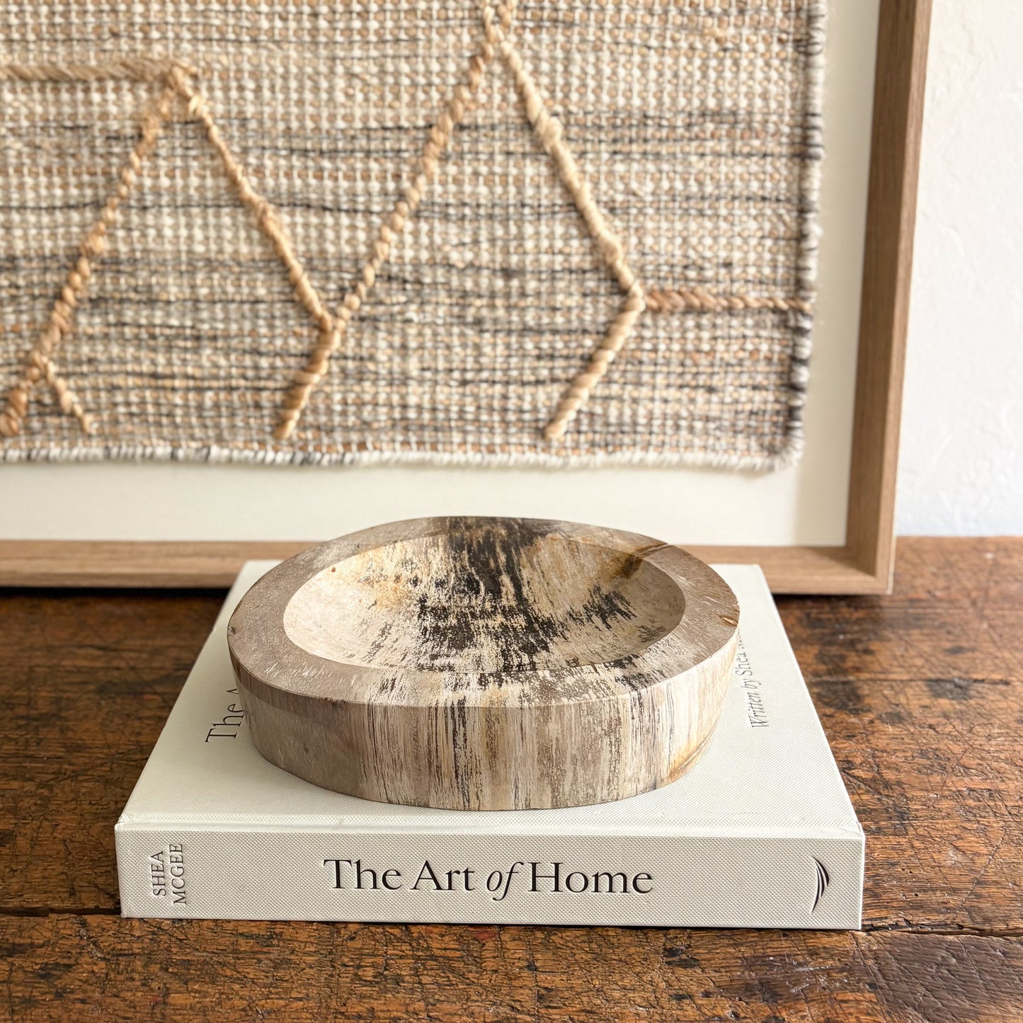 natural petrified wood catchall