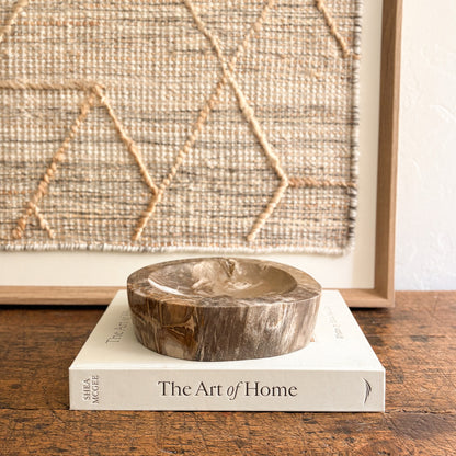 natural petrified wood catchall