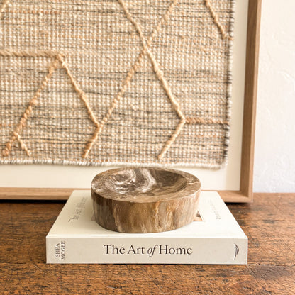 fossil wood bowl decor
