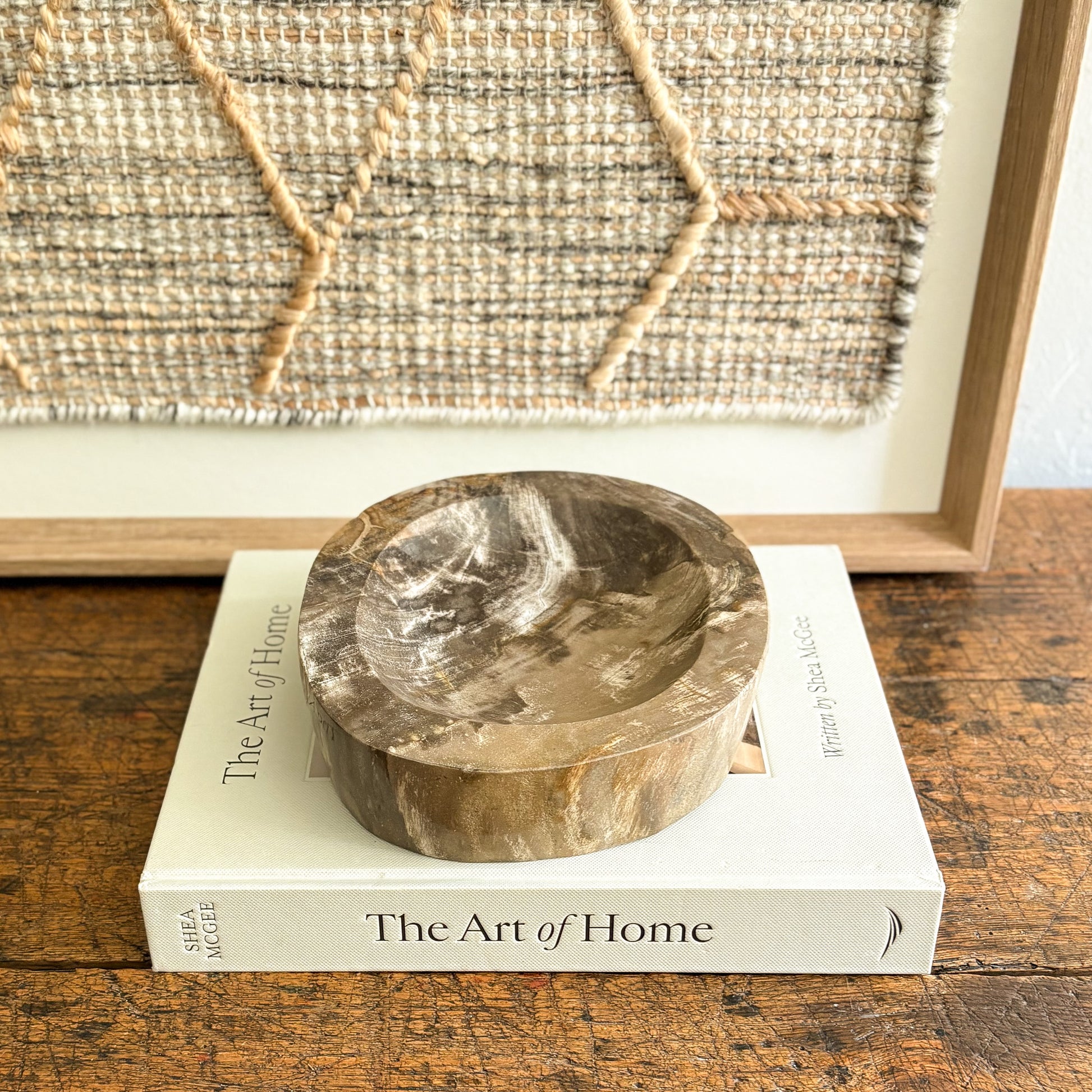petrified wood dish