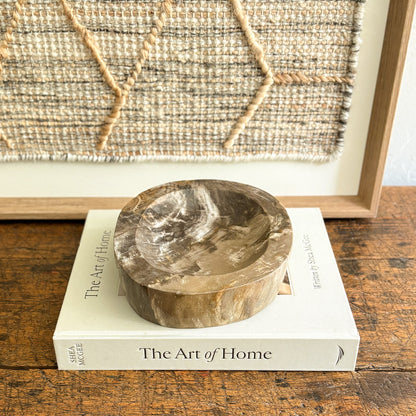 petrified wood dish