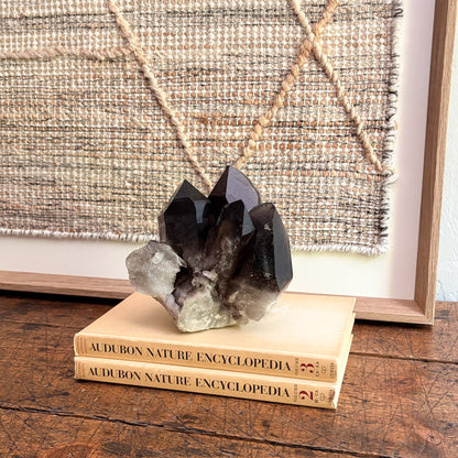 black quartz crystal geode