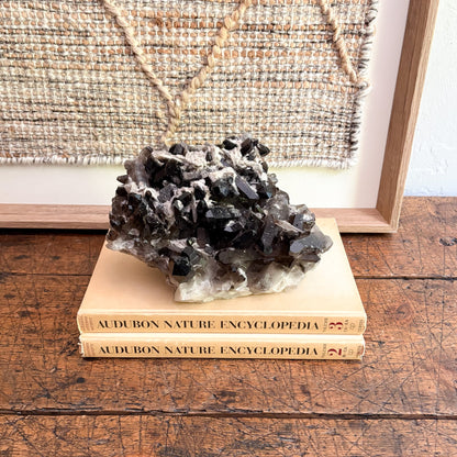 dark quartz crystal cluster