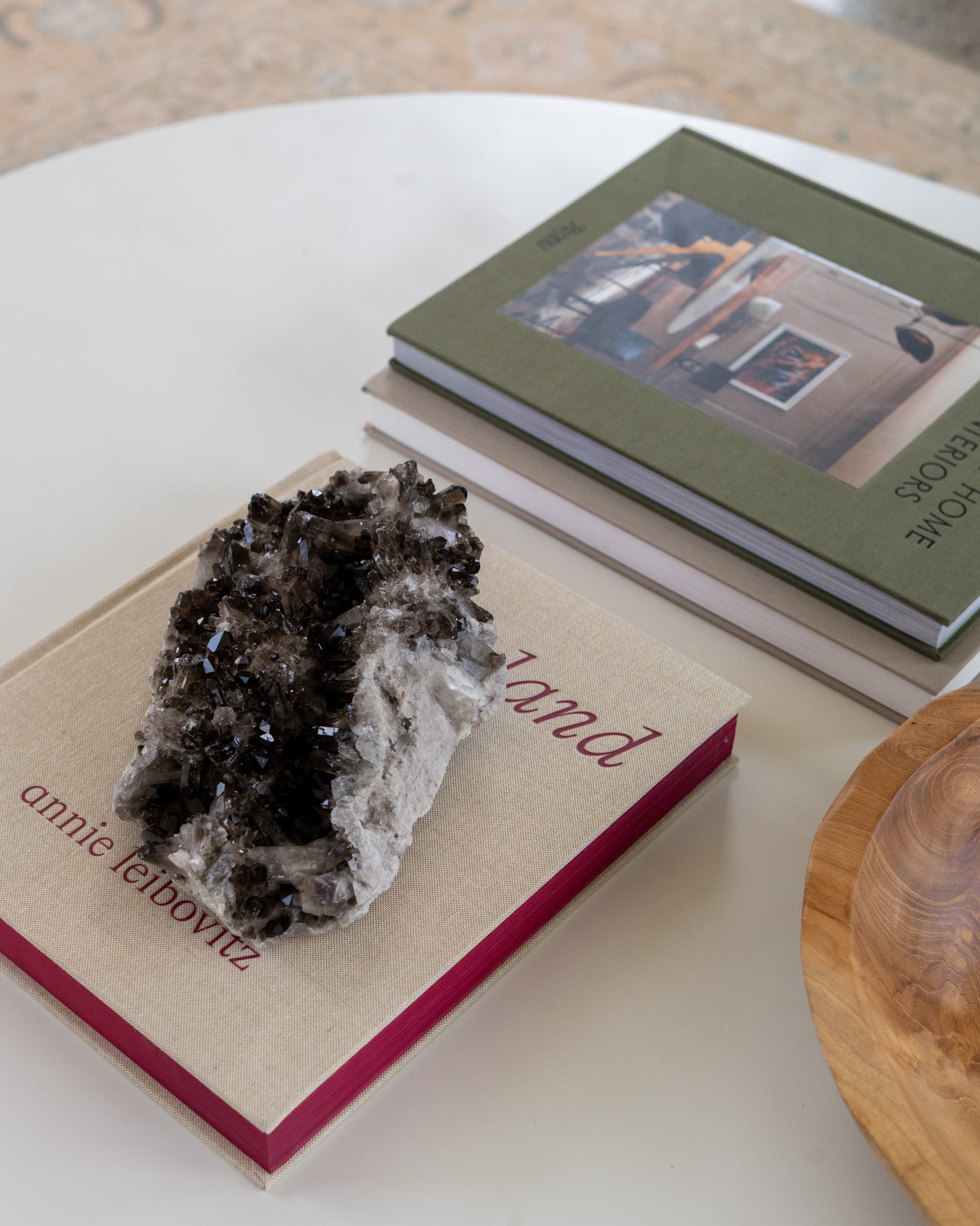 One-of-a-kind smoky quartz crystal cluster for modern organic home décor