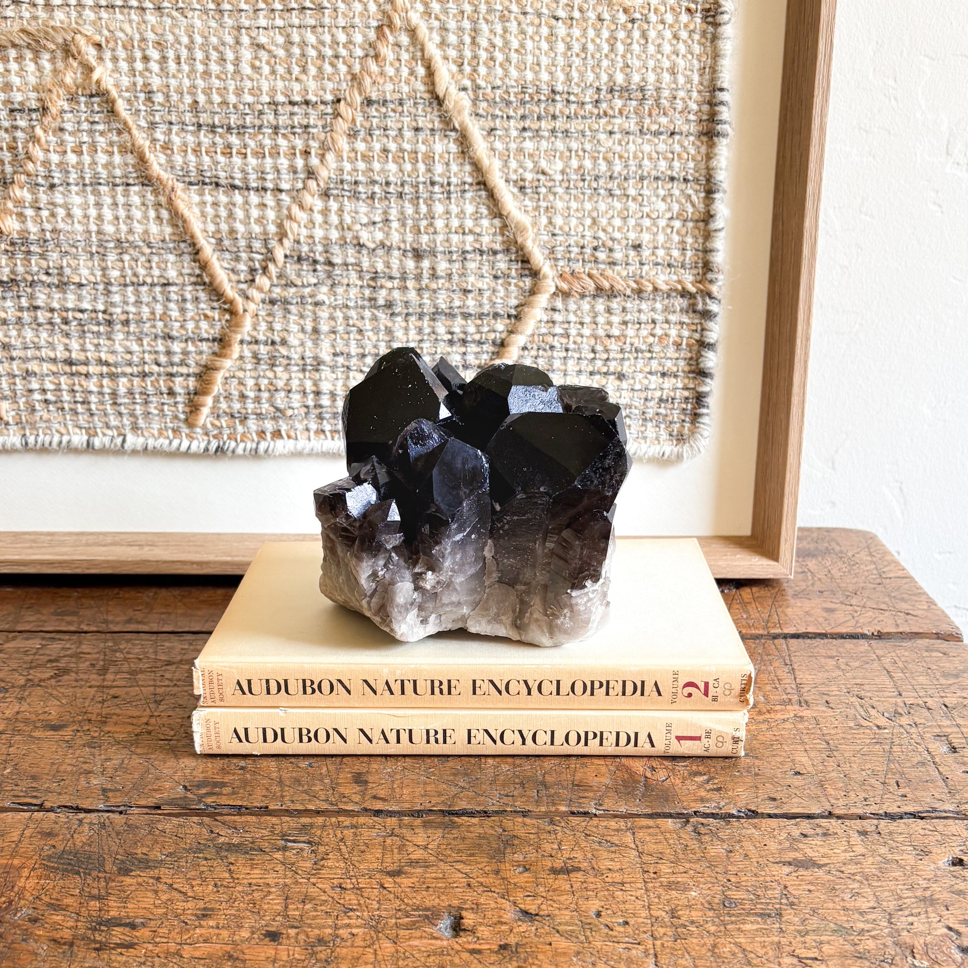 decorative dark quartz crystal cluster
