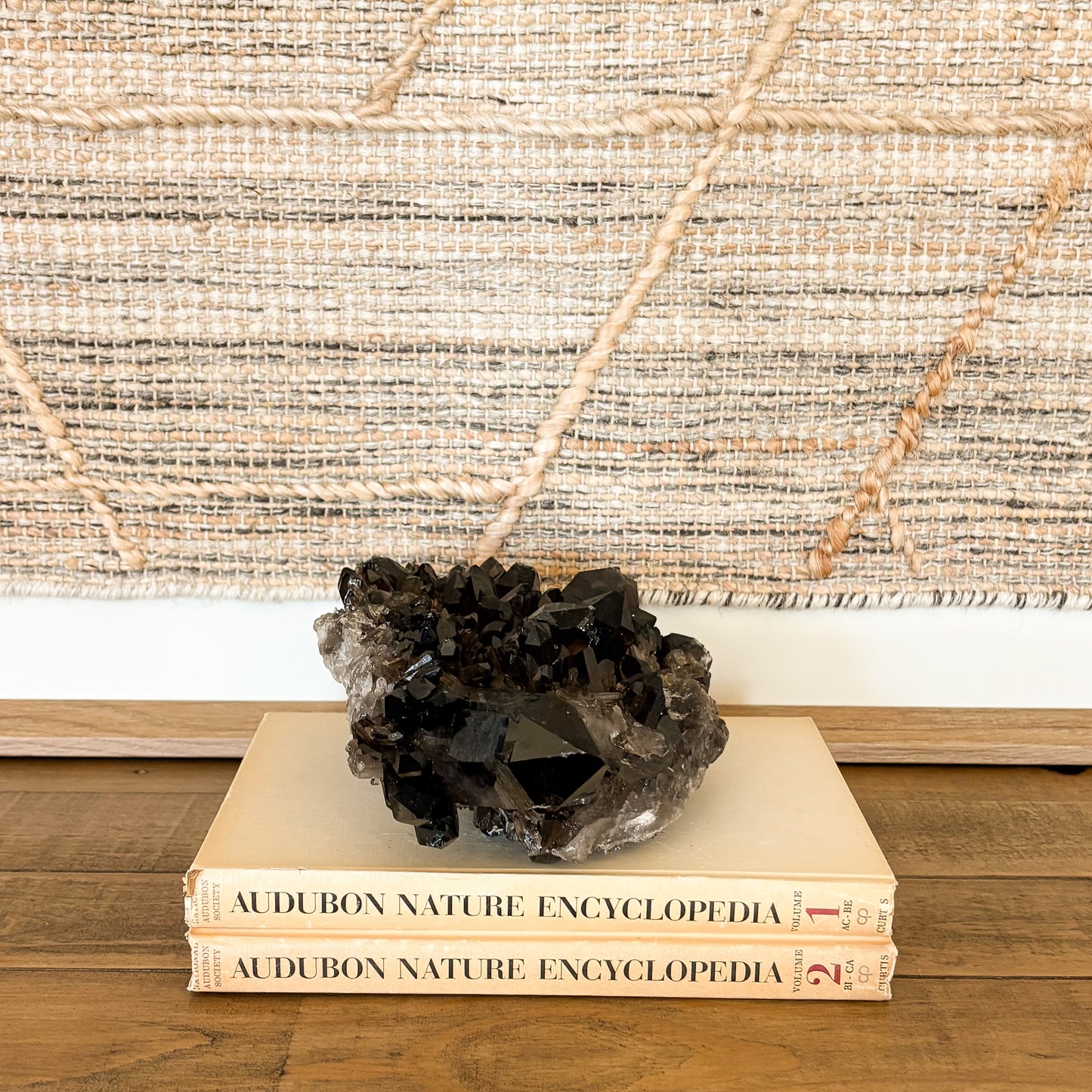 Natural smoky quartz crystal cluster decorative stone for elegant home decor