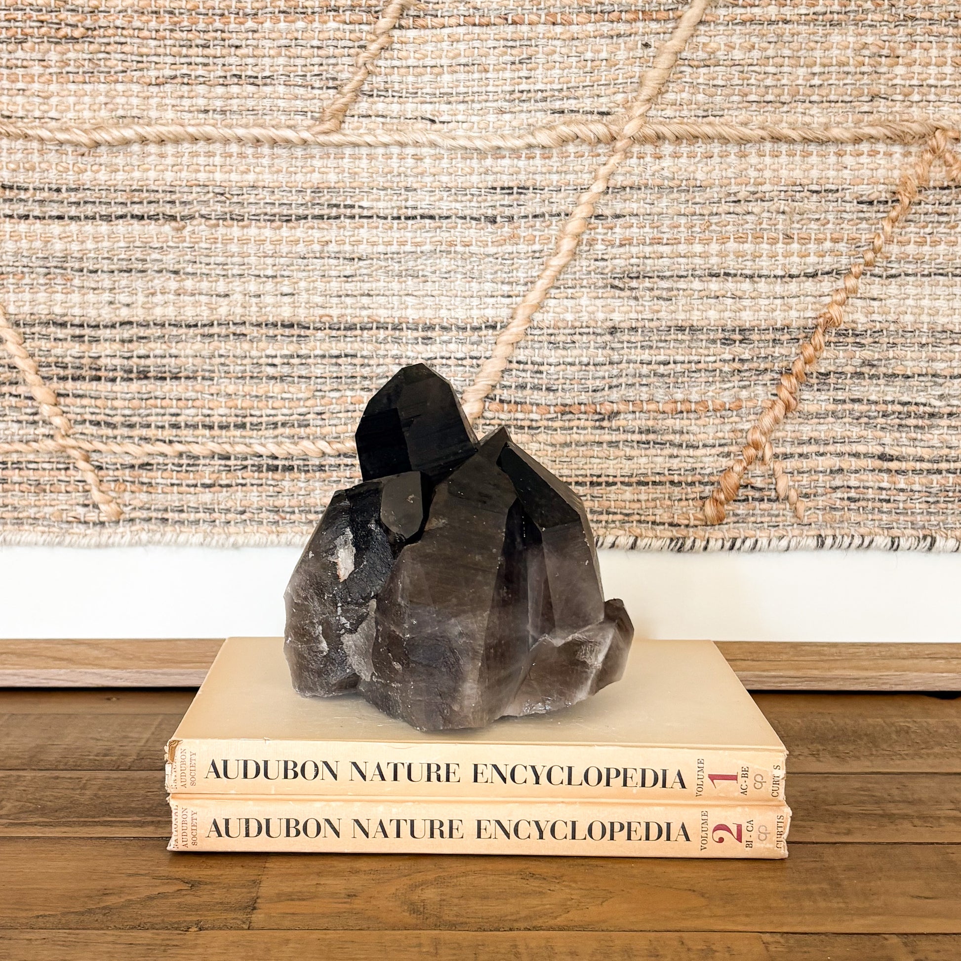 Natural smoky quartz crystal cluster decorative stone for elegant home decor