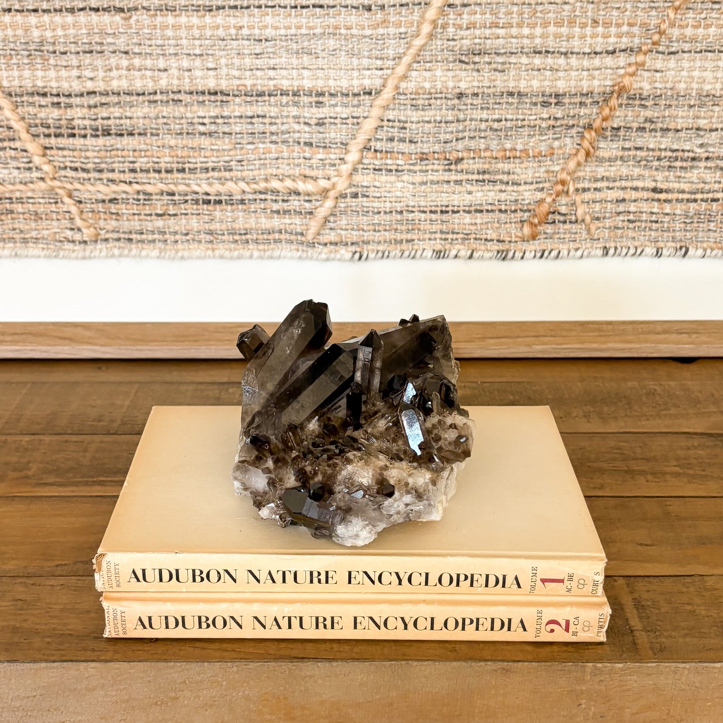 Natural smoky quartz crystal cluster decorative stone for elegant home decor