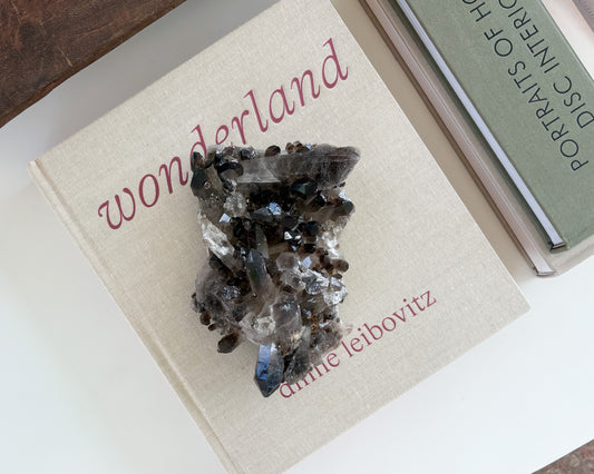 Natural smoky quartz crystal cluster decorative mineral specimen for home décor
