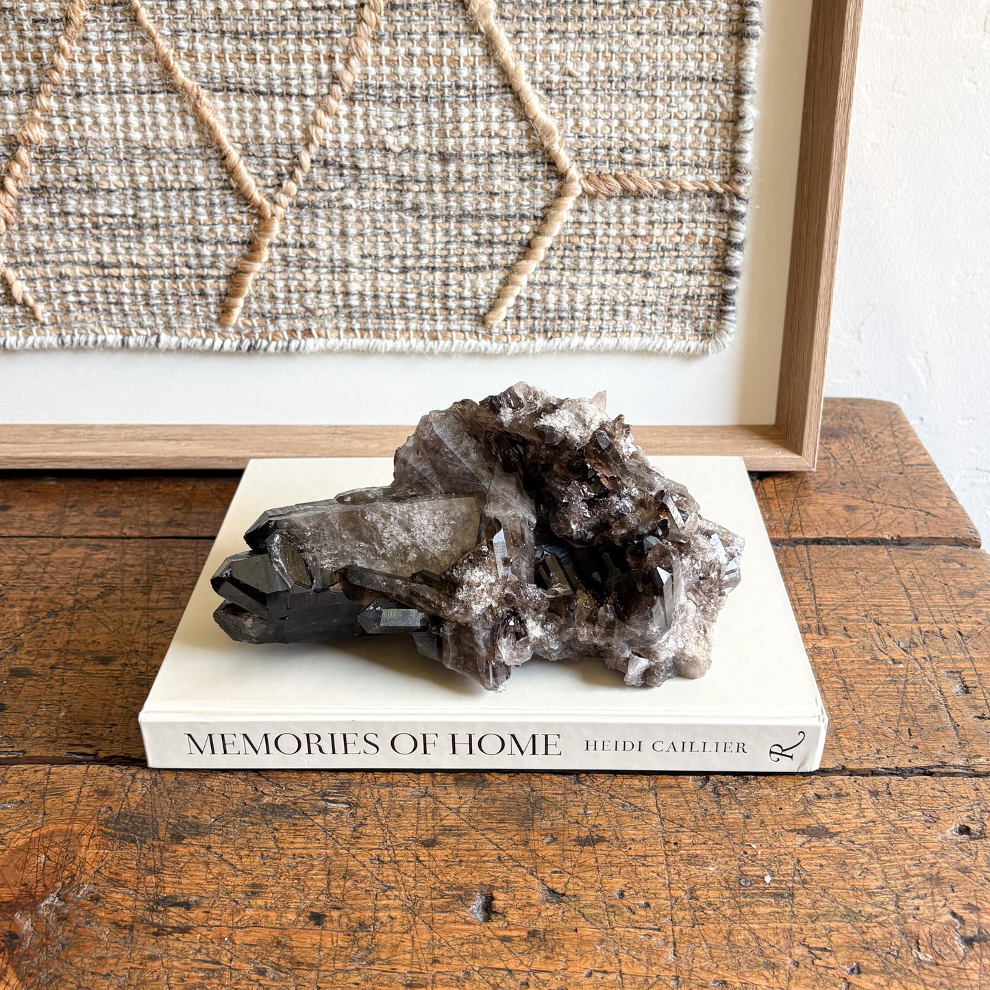 decorative dark quartz crystal