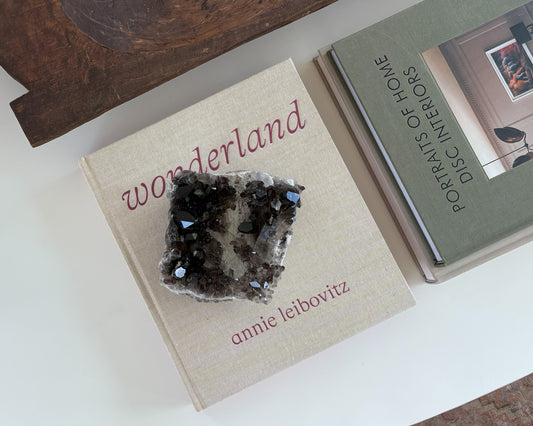 One-of-a-kind smoky quartz crystal cluster featuring natural mineral formations