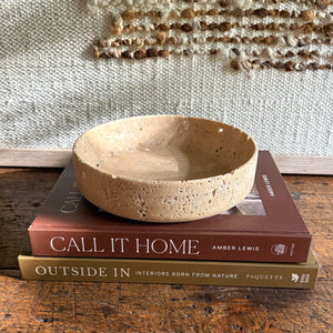 small travertine bowl