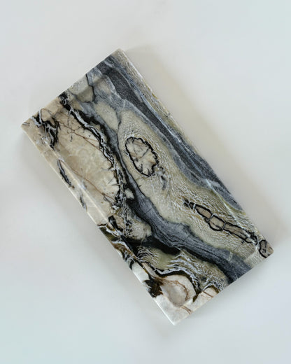 Marble accent tray for styling books, candles, and decorative objects