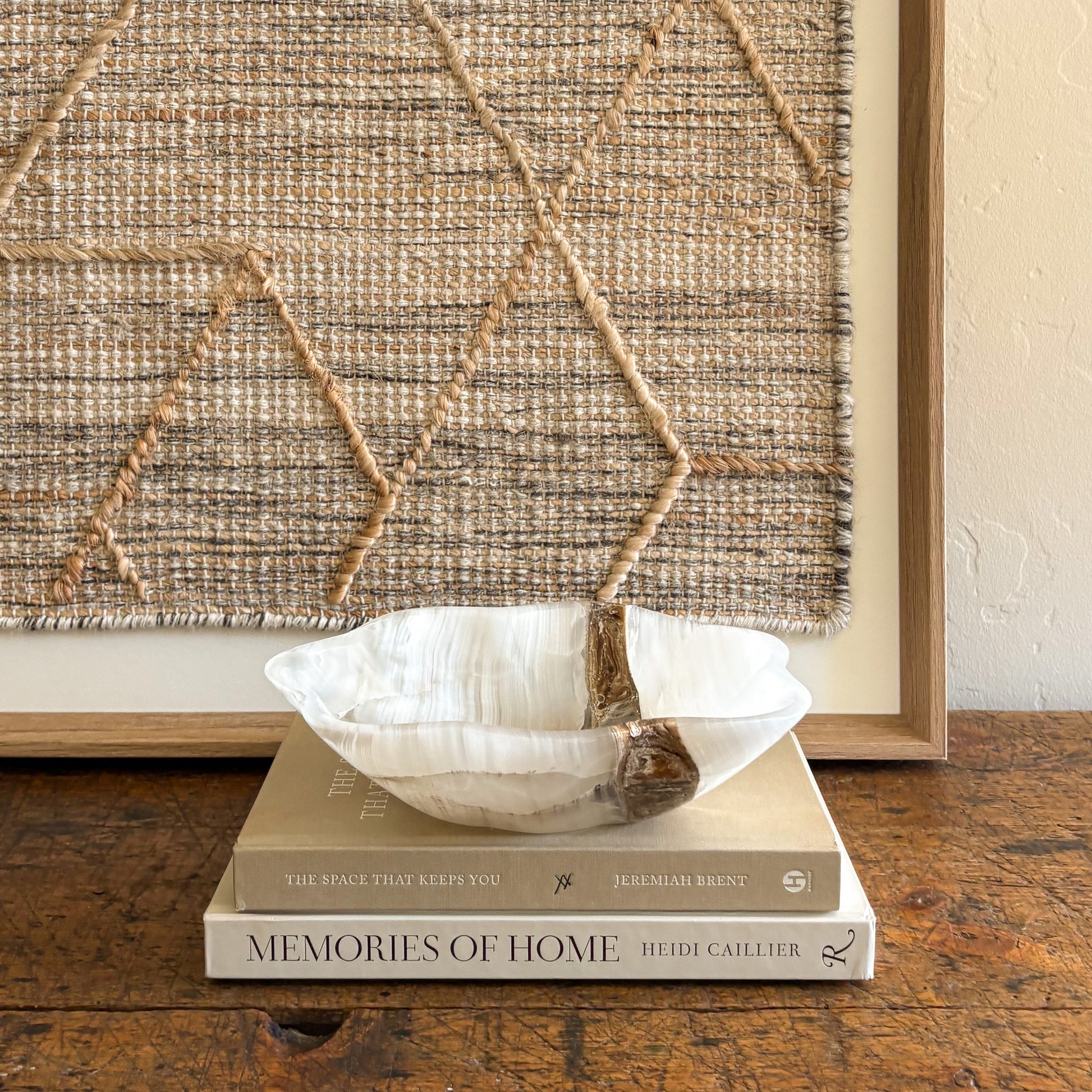 White onyx bowl luxury home decor