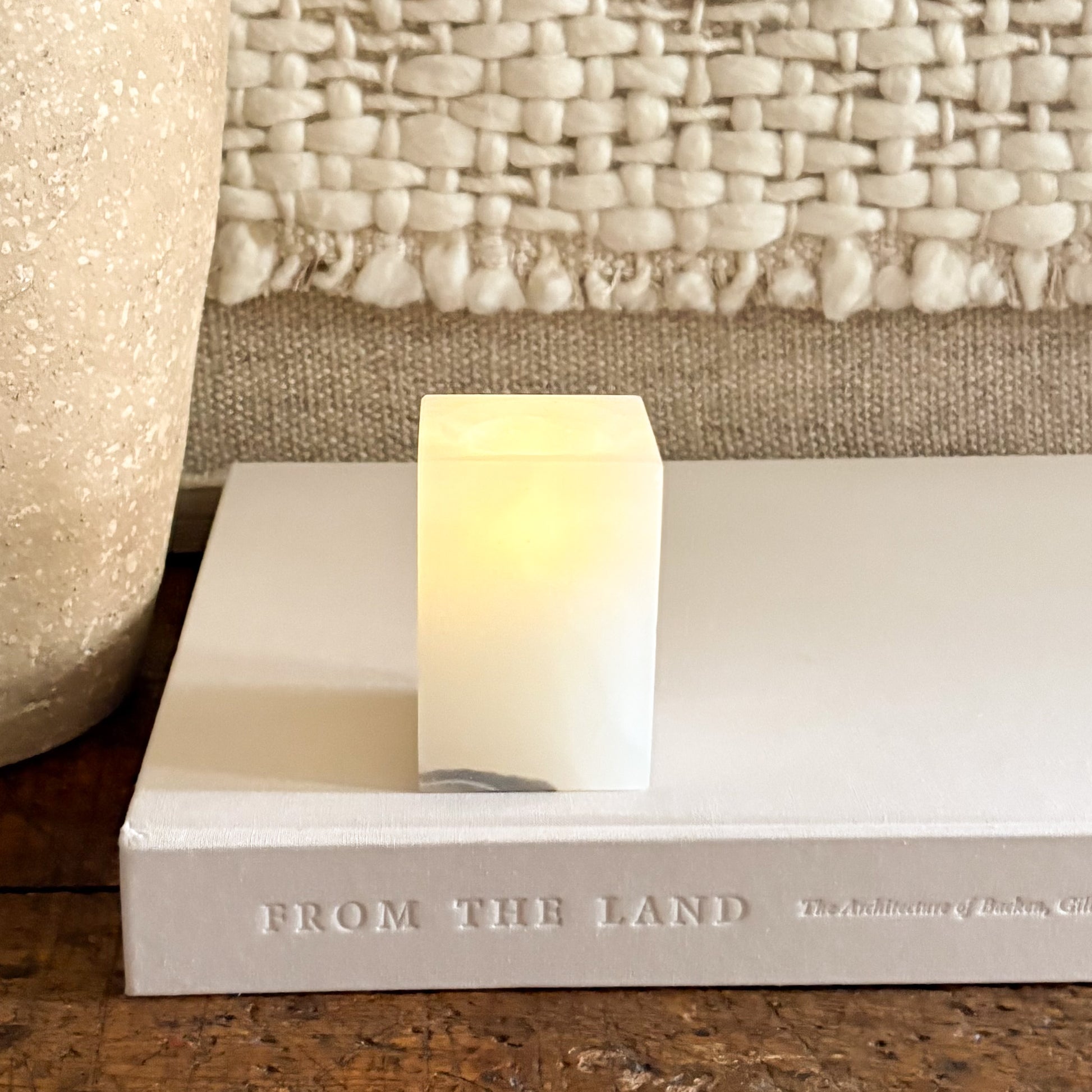 unique stone candle holder