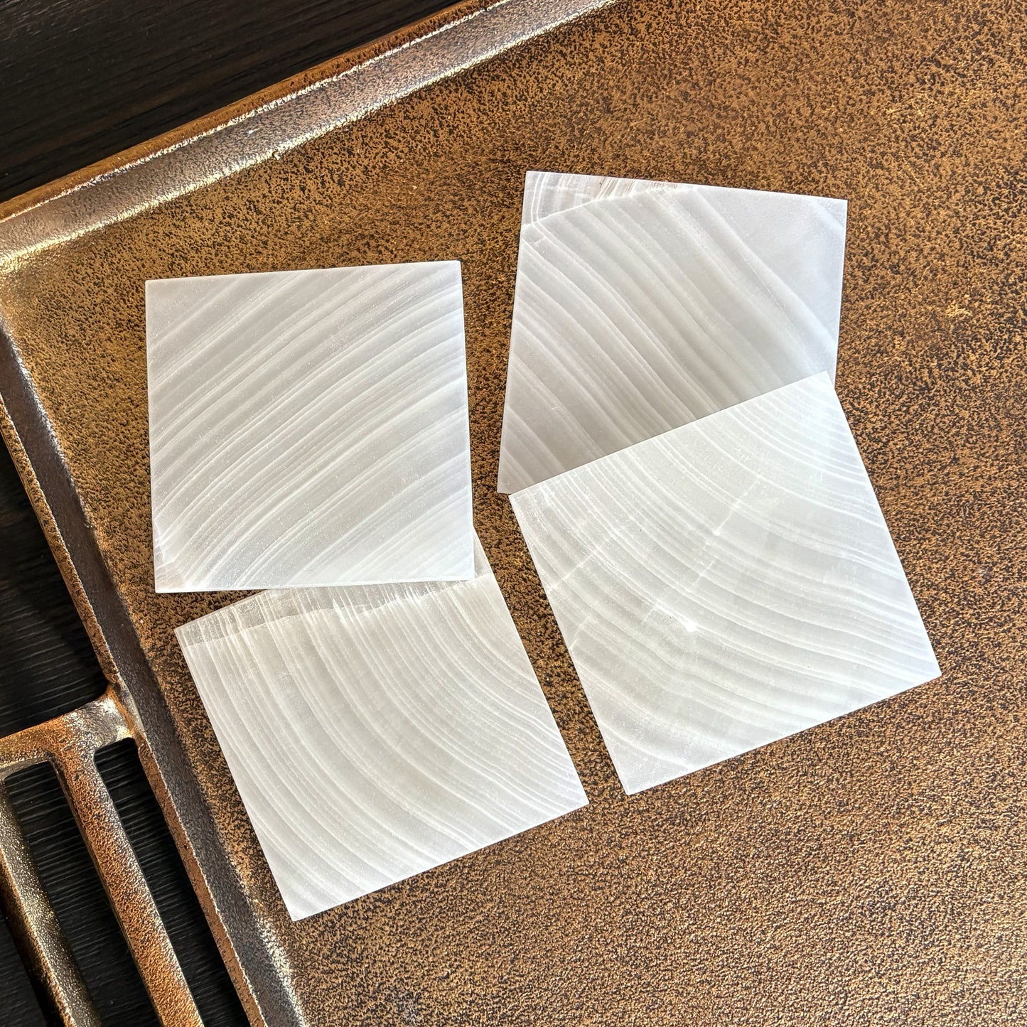 natural mexican onxy coaster set