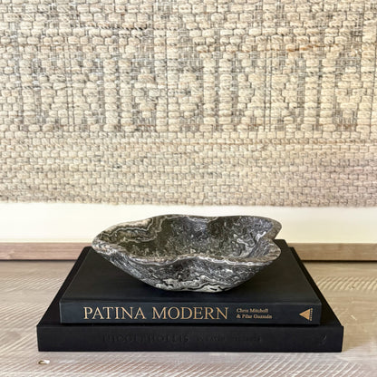 handmade black and white onyx bowl