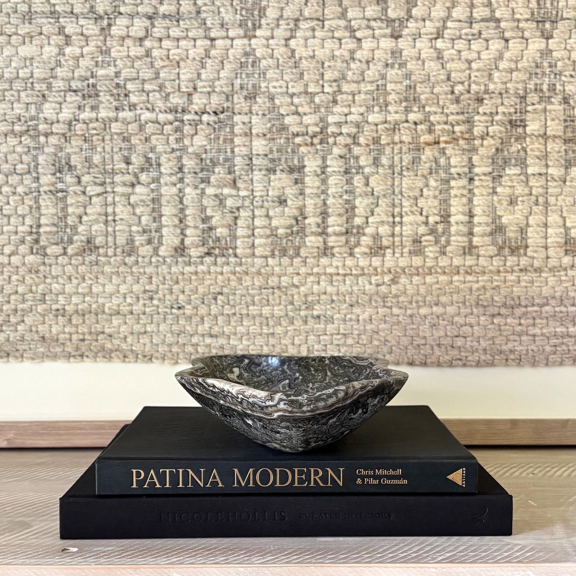 black and white onyx coffee table bowl