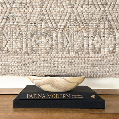 Hand Carved Zebra Onyx Bowl