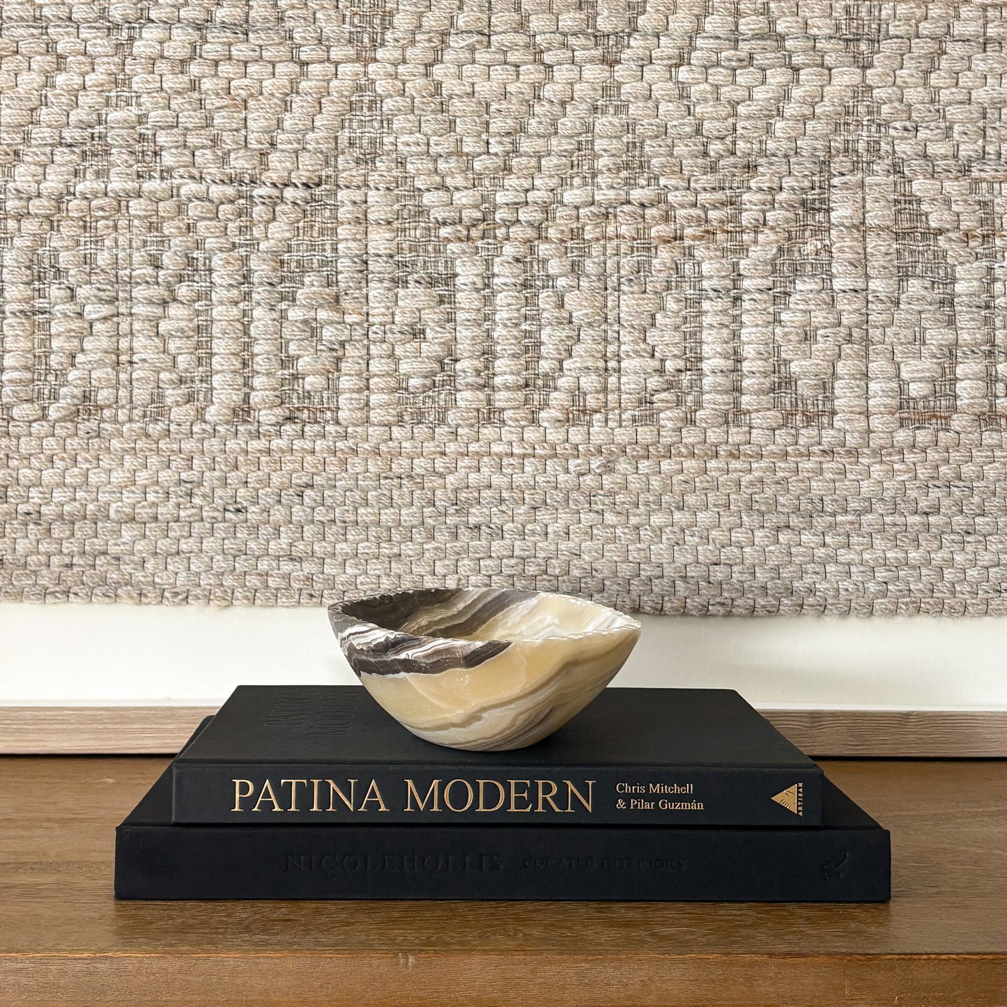 Hand Carved Zebra Onyx Bowl