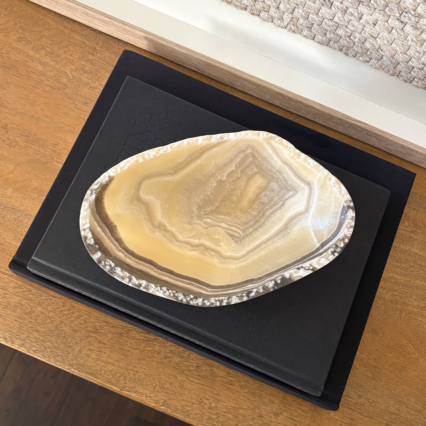 Hand Carved Zebra Onyx Bowl