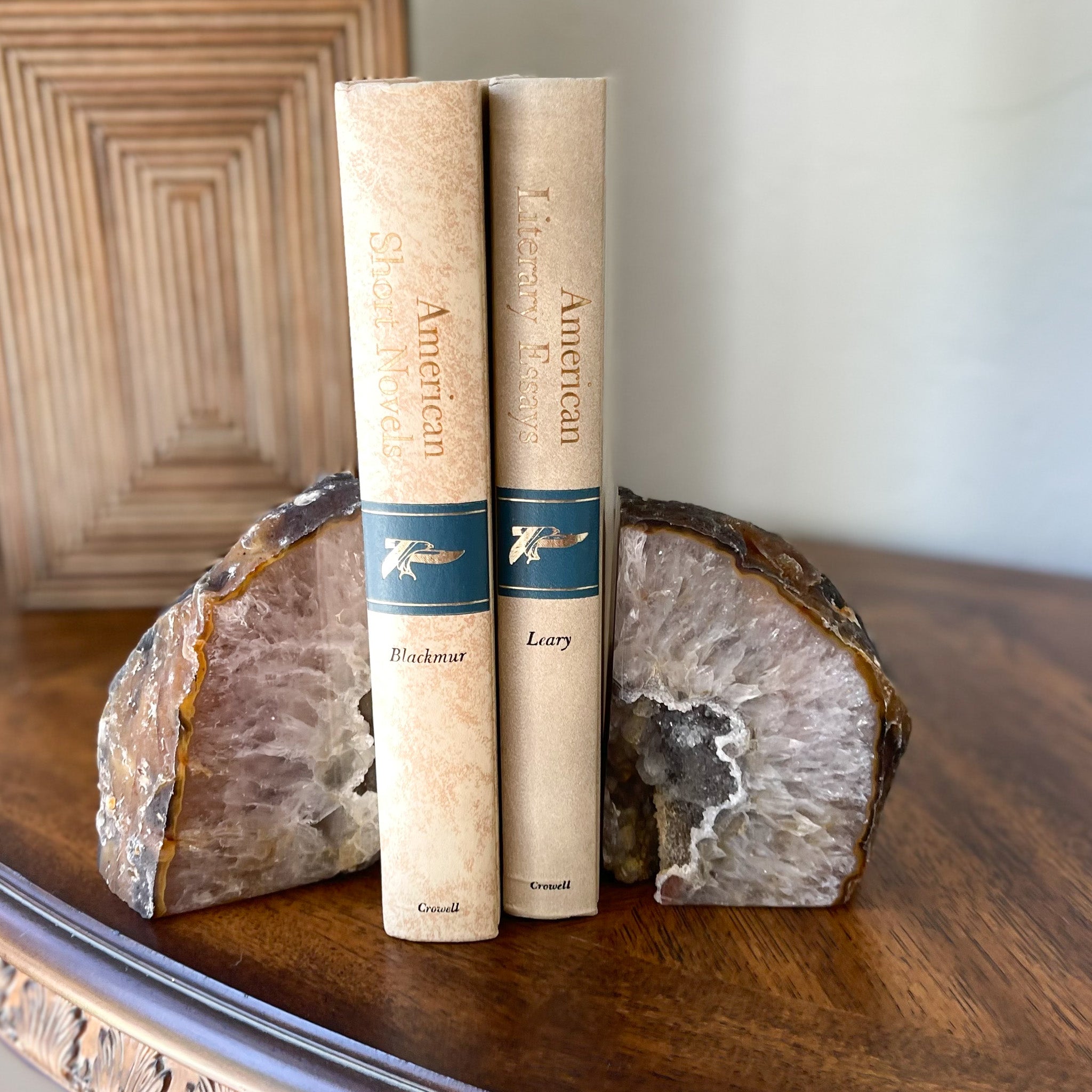Natural Stone Bookend, Natural Home Decor, Home Styling Techniques