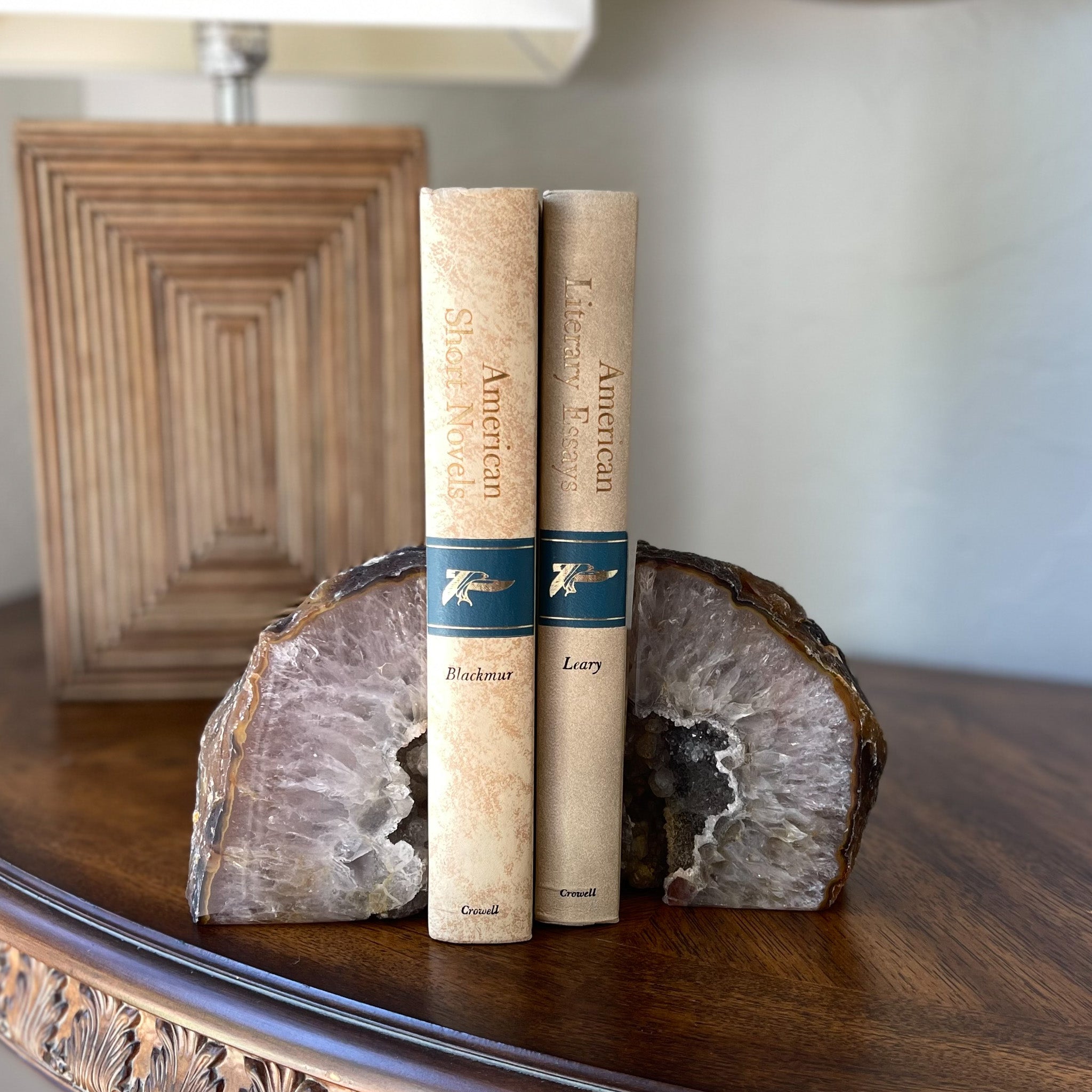 Agate Druzy Bookends, Home Accessories OKC, Home Styling Ideas