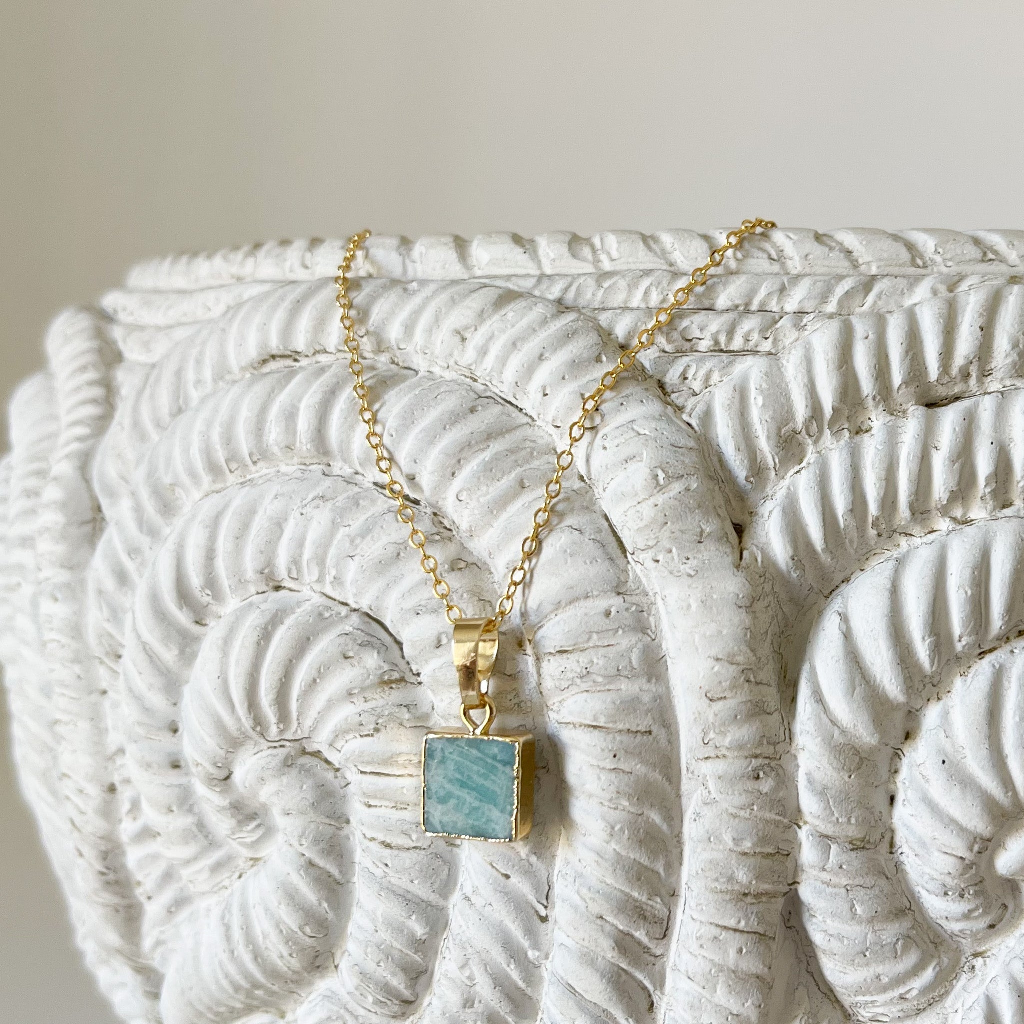 Turquoise Necklace, Gold Necklace