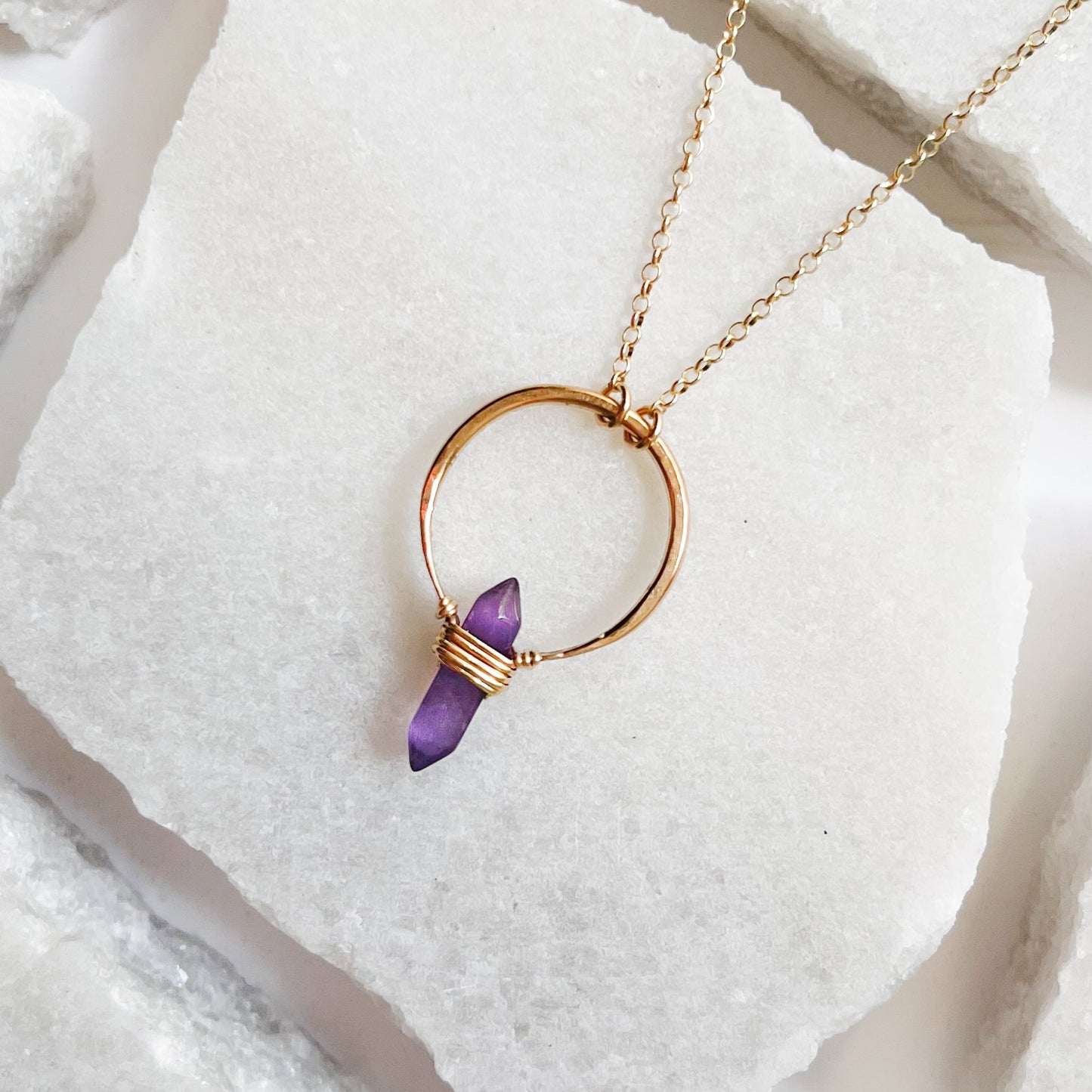 Amethyst Crest Necklace
