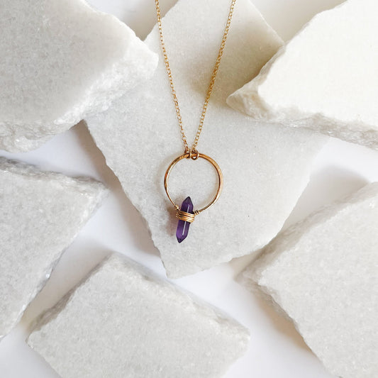 Amethyst Crest Necklace