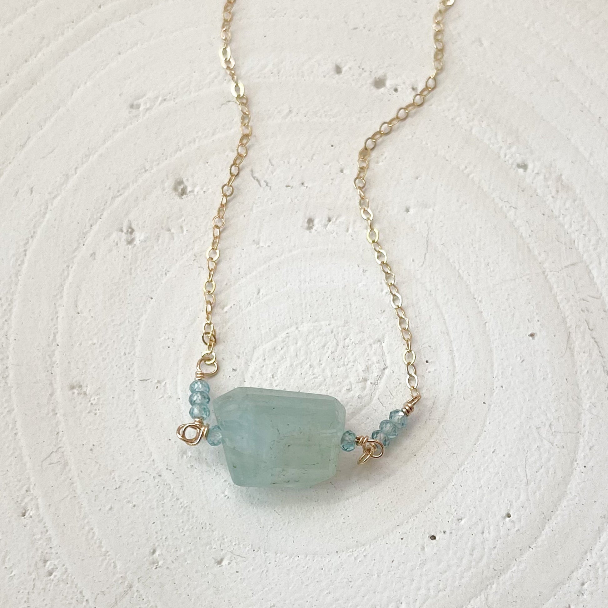 Aquamarine Jewelry, Handmade Aquamarine Necklace