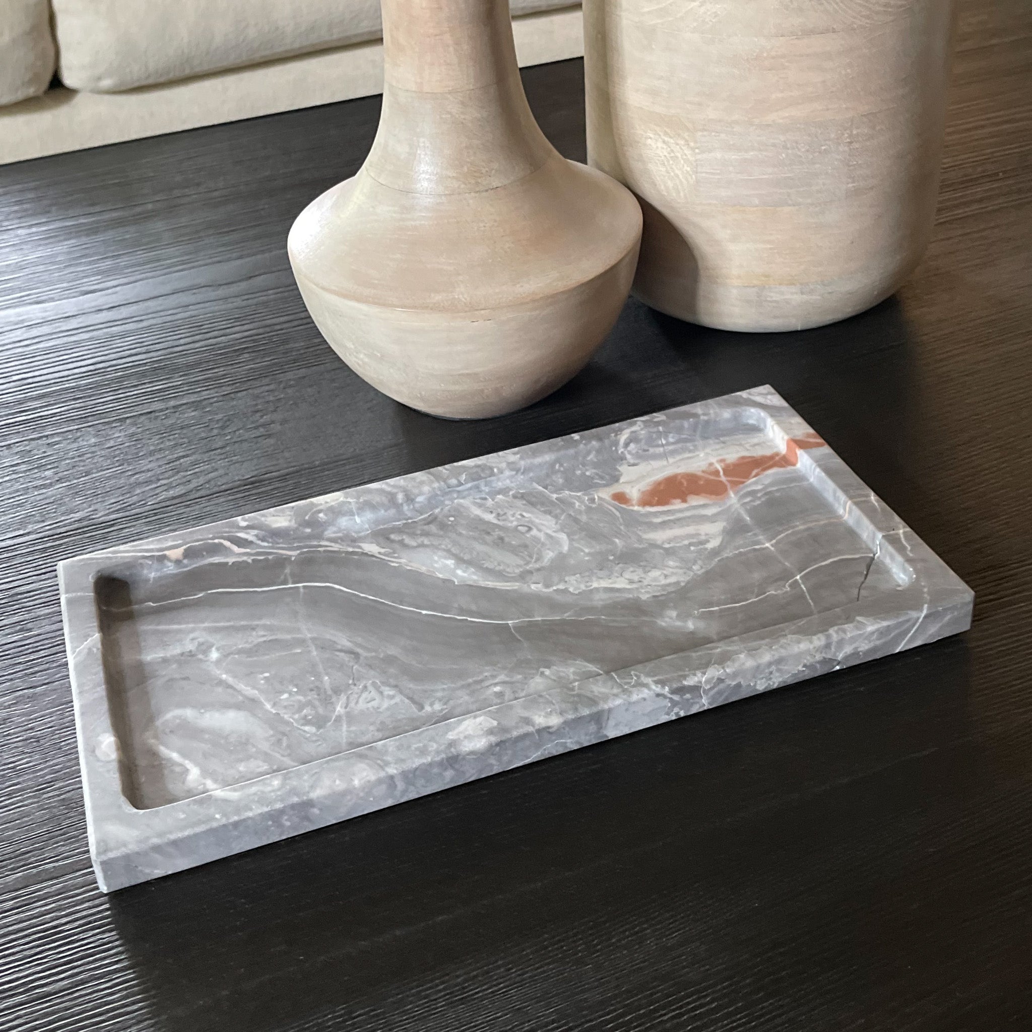 Cappuccino Marble Tray, Marble Home Decor
