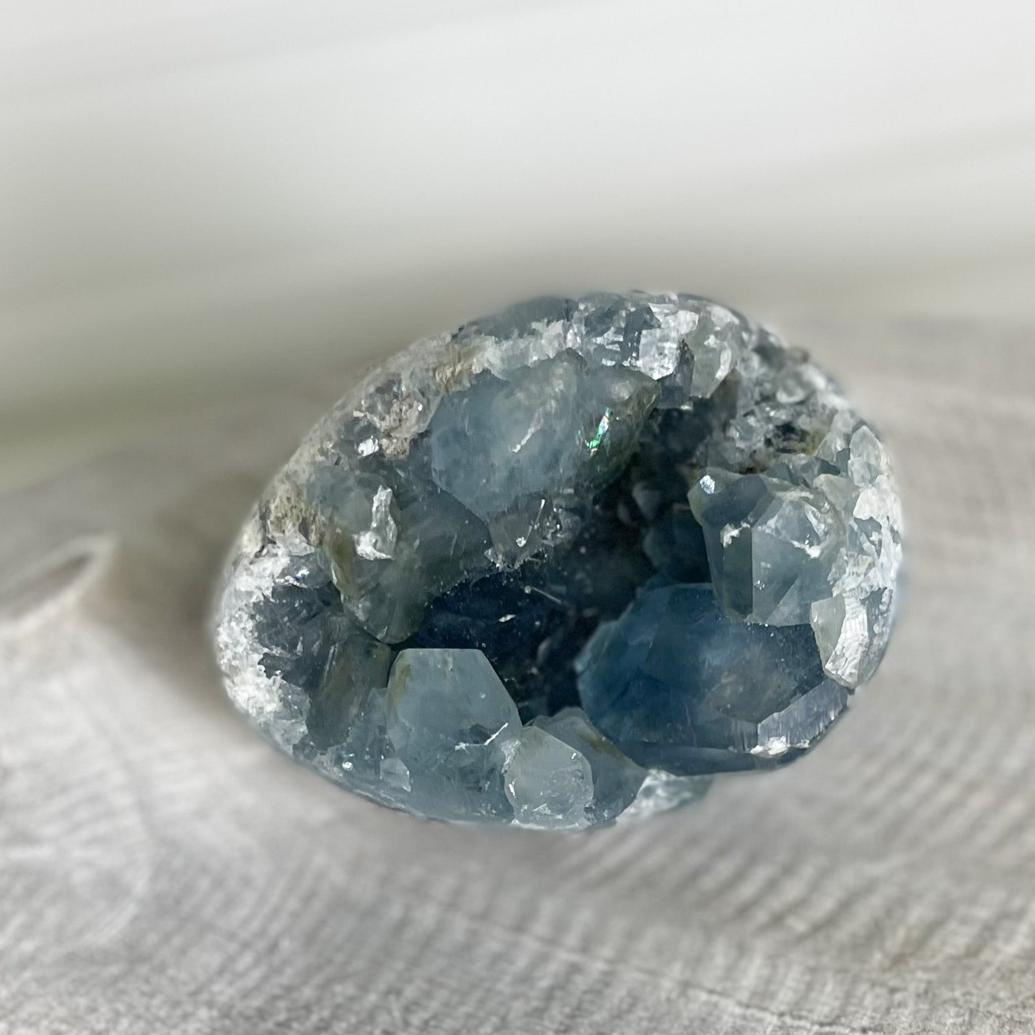 Celestite Crystal Madagascar, Blue Geode, Blue Gemstone