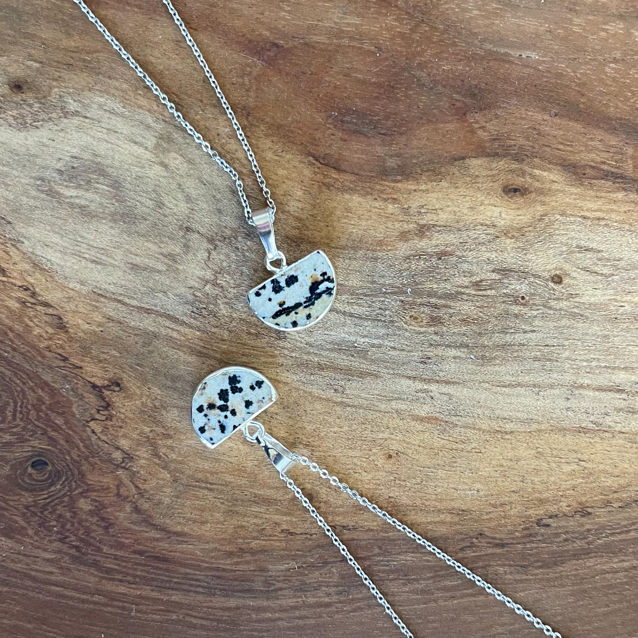 Dalmation Jasper Jewelry, Jasper Necklace, Natural Stone Necklace